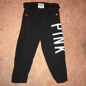 PINK cropped cuffed sweats!